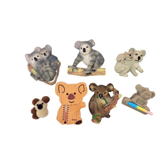 Other - Vintage Koala Magnets Lot Of 7 Collection Bundle Clip Thermometer Australia